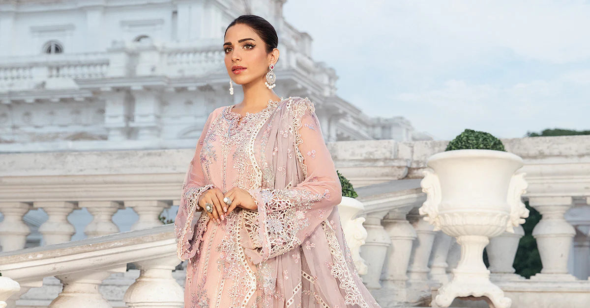 Stitched Embroidered Chiffon Suit | MPC-24-106