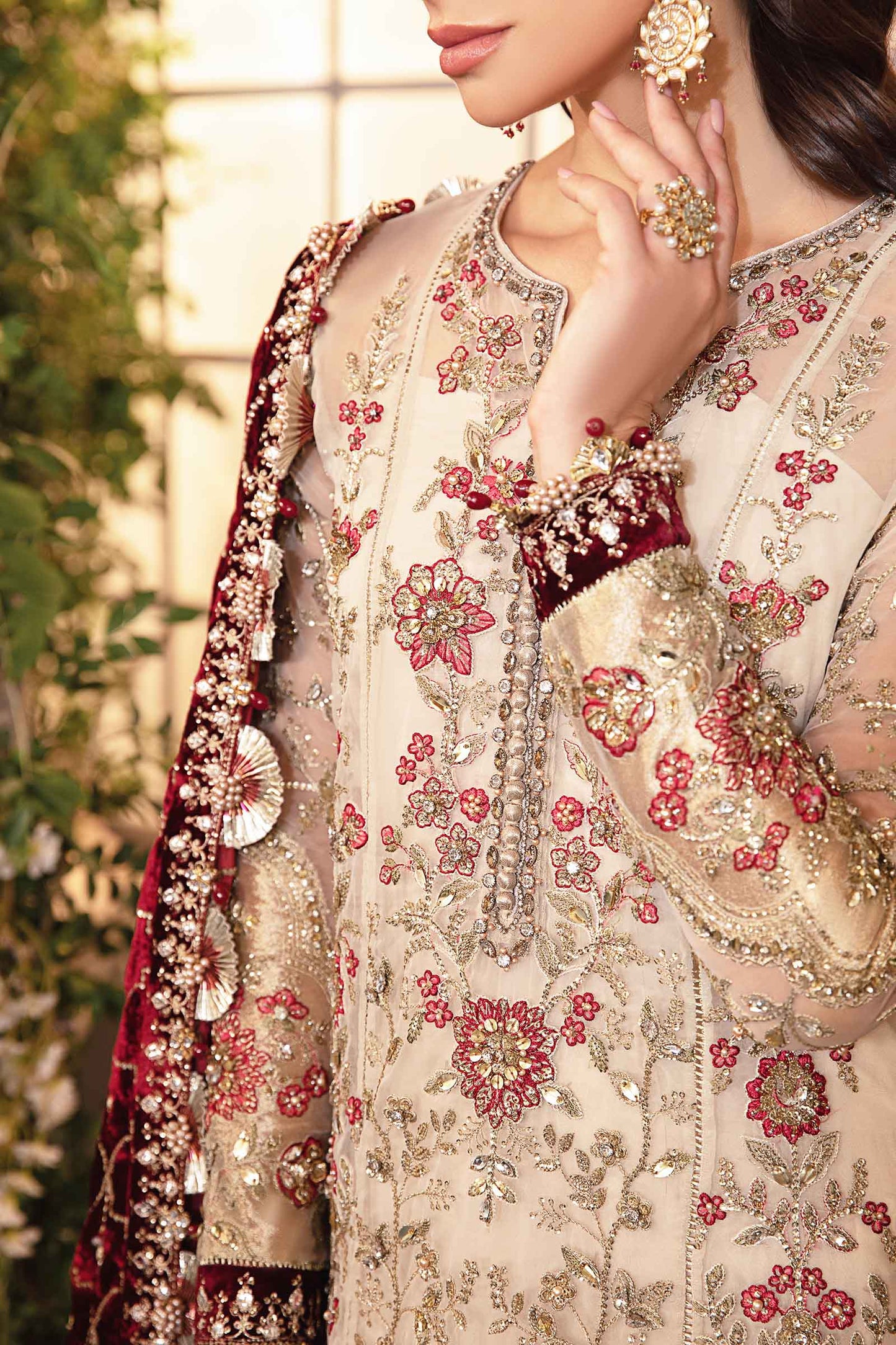 3 Piece Stitched Embroidered Organza Suit | BD-2905