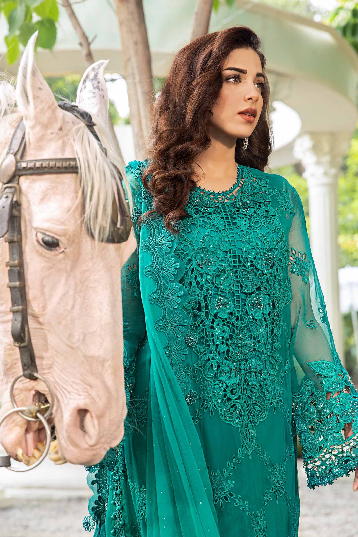 Stitched Embroidered Chiffon Suit | MPC-24-105