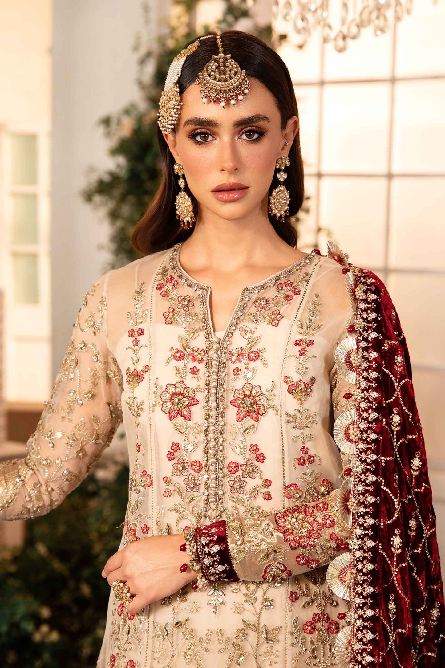 3 Piece Stitched Embroidered Organza Suit | BD-2905